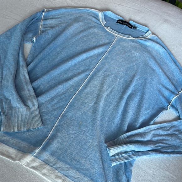 525 America Blue White Sweater
